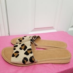 Coconuts, by Matisse - Anthro - Leather Upper, Real Fur Slip-On Sandals - Size 8